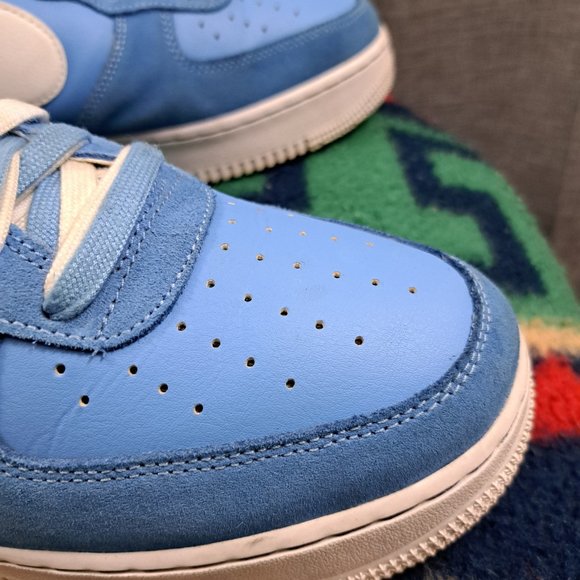 %Nike Air Force 1 ‘07 LV8 University Blue White Mens 12  A 23 - Picture 15 of 16